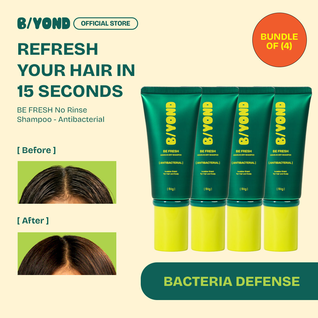 B/YOND Anti-bacterial Dry Shampoo 50g *4 | Fresh Hair | Air-Gel Formula Oil Control No White Residue