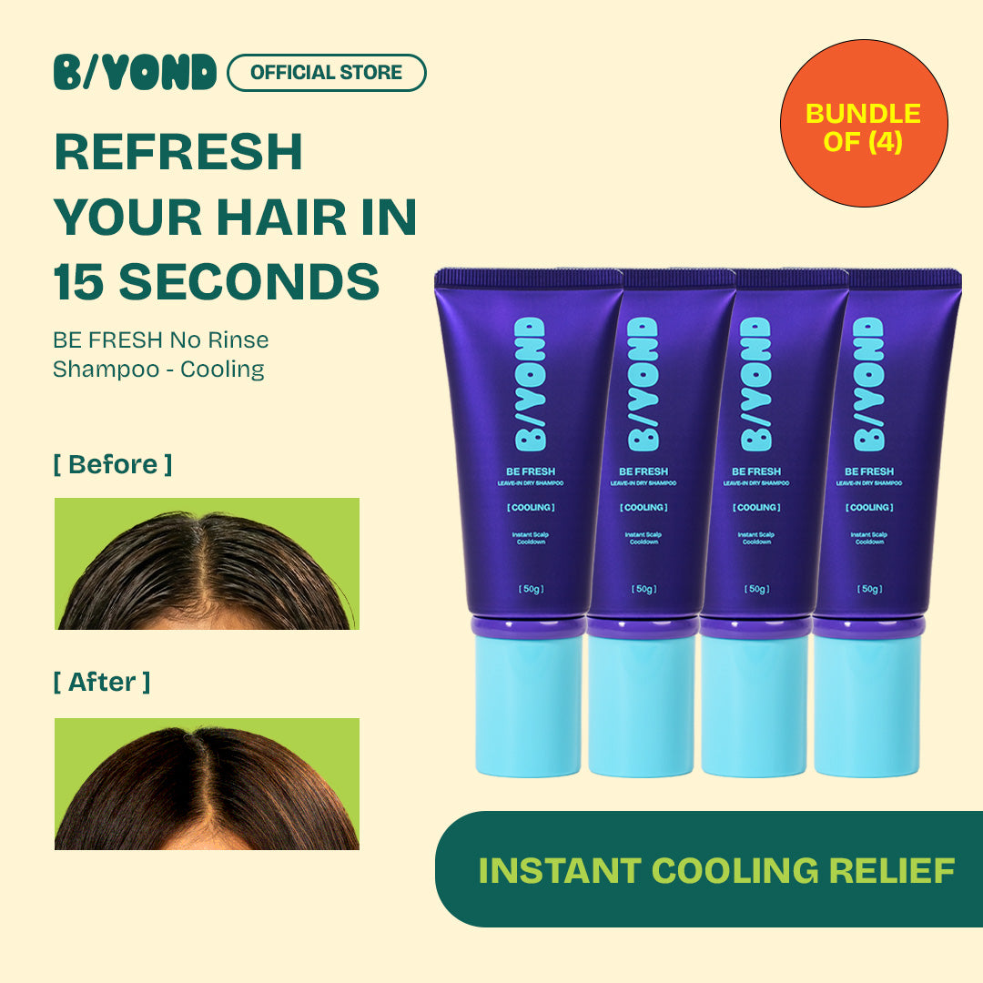 B/YOND Cooling Dry Shampoo 50g *4 | Fresh Hair | Air-Gel Formula | Oil Control No White Residue